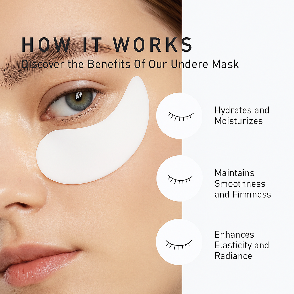 Hydrating Under Eye Patches with Rice Essence for Dark Circles and Eye Bags